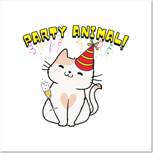 Party Animal Persian Cat Posters and Art